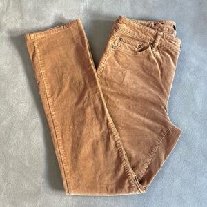Tan and brown corduroy pants